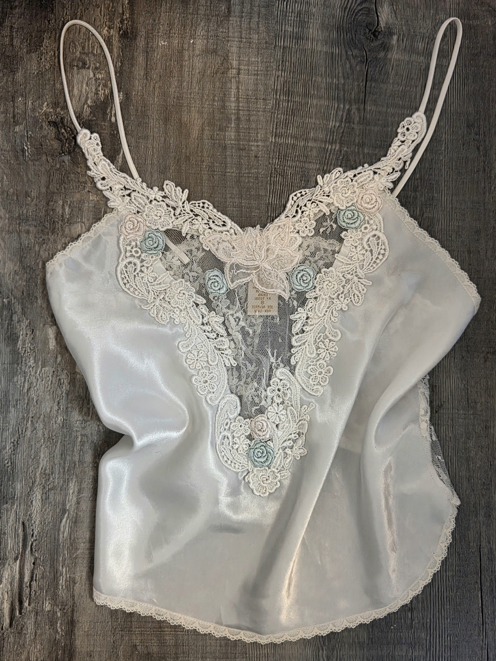 Vintage 90s Victoria’s Secret Gold Label Deadstock Lingerie Cami lace flowers